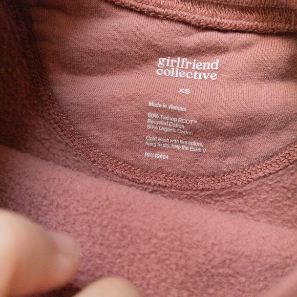 Girlfriend Collective Birch 50/50 Crop Sweatshirt Classic Jogger Sweat Set XS - Picture 2 of 10